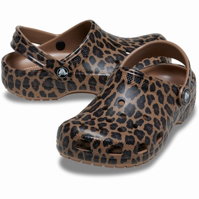 Rugged Traction Crocs Sepia/Leopard Classic Animal Clog