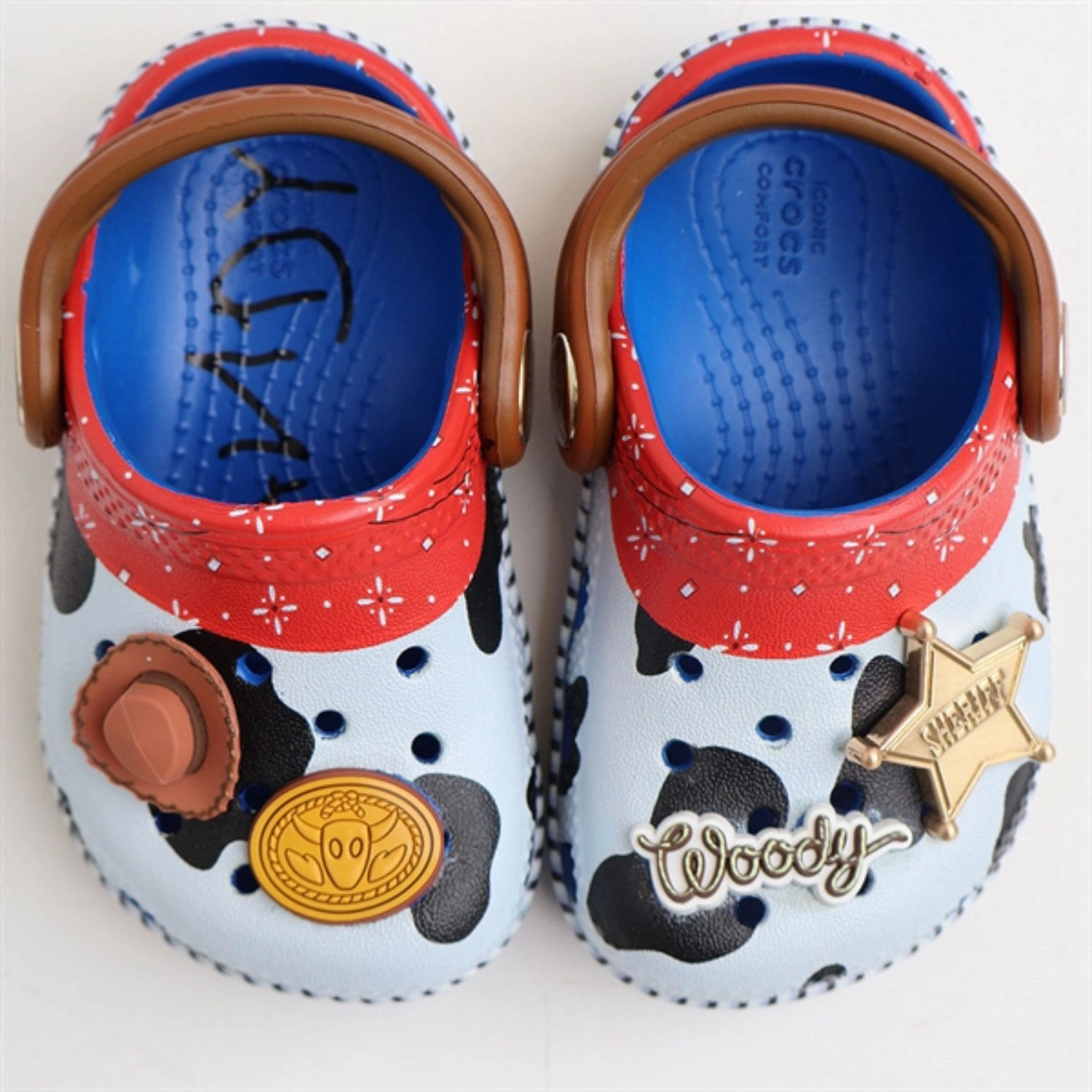 Summer Glow Active Feet Crocs Toy Story Woody Classic Clog Blue Jean