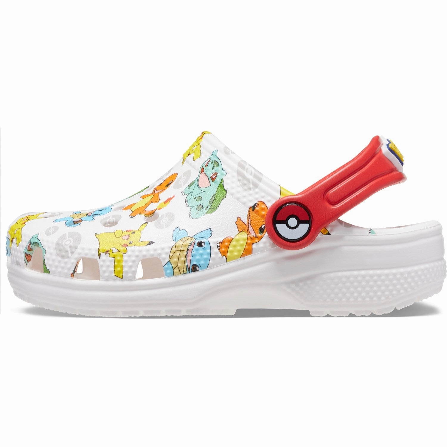 Support Feel Crocs White/Multi Classic Pokemon Clog