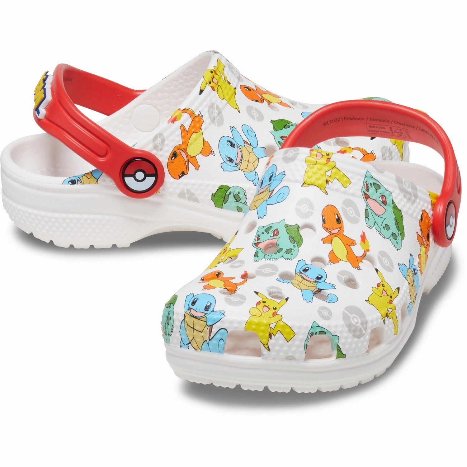 Crocs White/Multi Classic Pokemon Clog Air Friendly Classic Pair