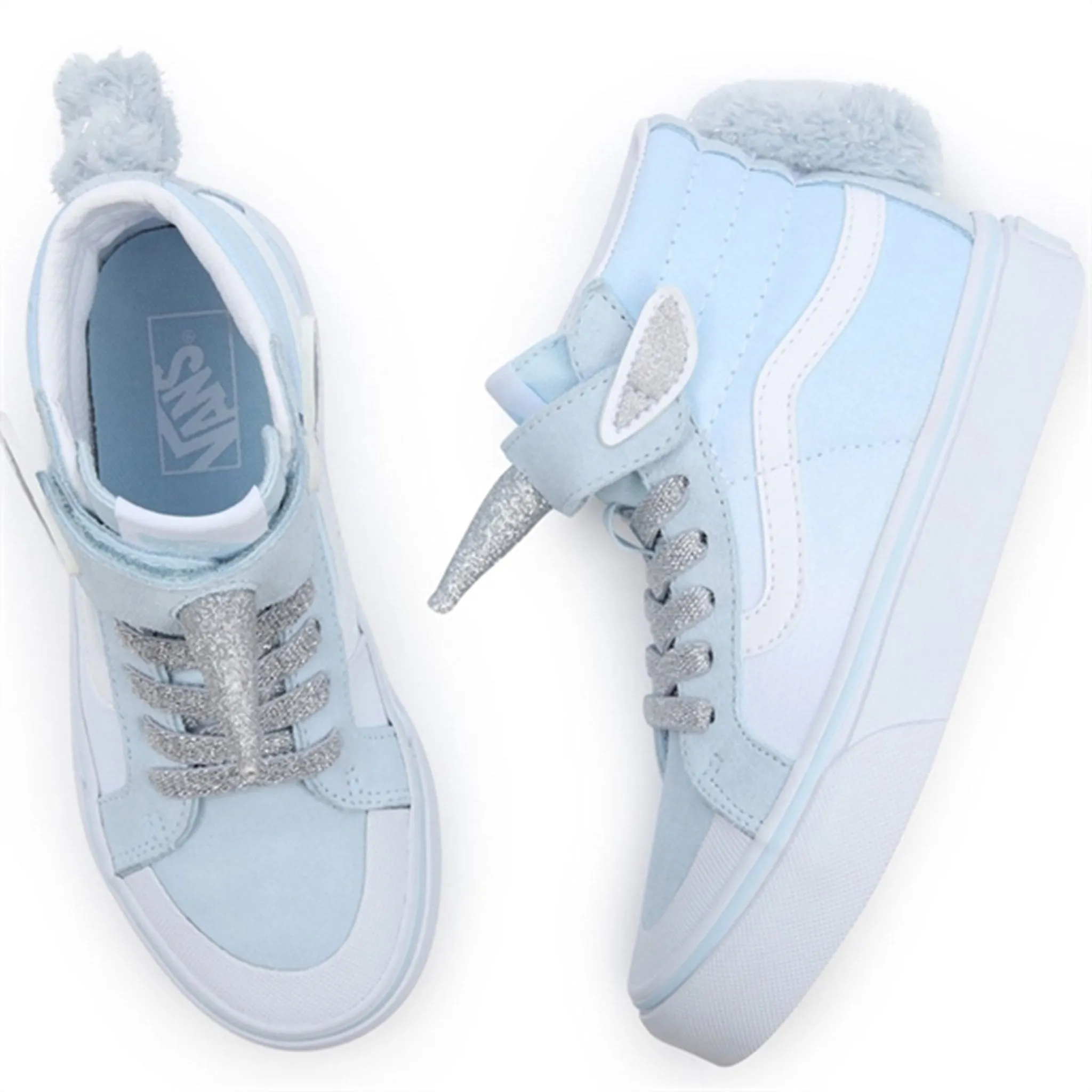 VANS SK8 Hi Unicorn Delicate Blue Silver Shoes synthetic leather
