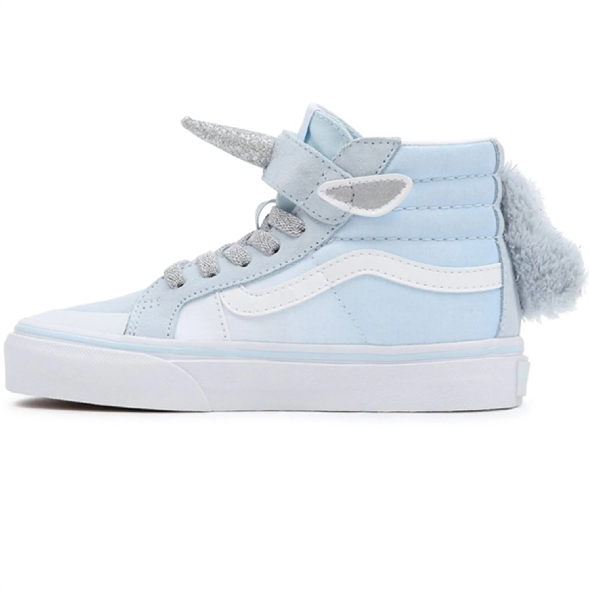 Hyper Durable Outsole Orthopedic Impact Zones VANS SK8 Hi Unicorn Delicate Blue Silver Shoes