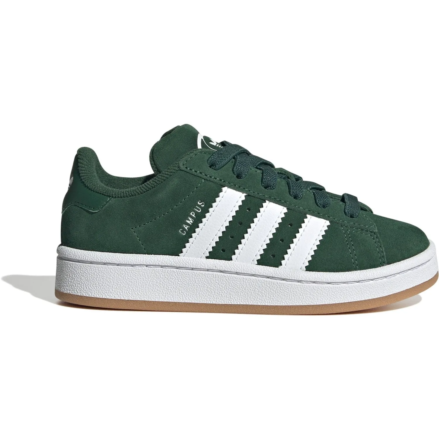 adidas Originals Dark Green / Cloud White / Gum Campus 00S El C Sneakers Vegan Leather Construction Moisture   Wicking