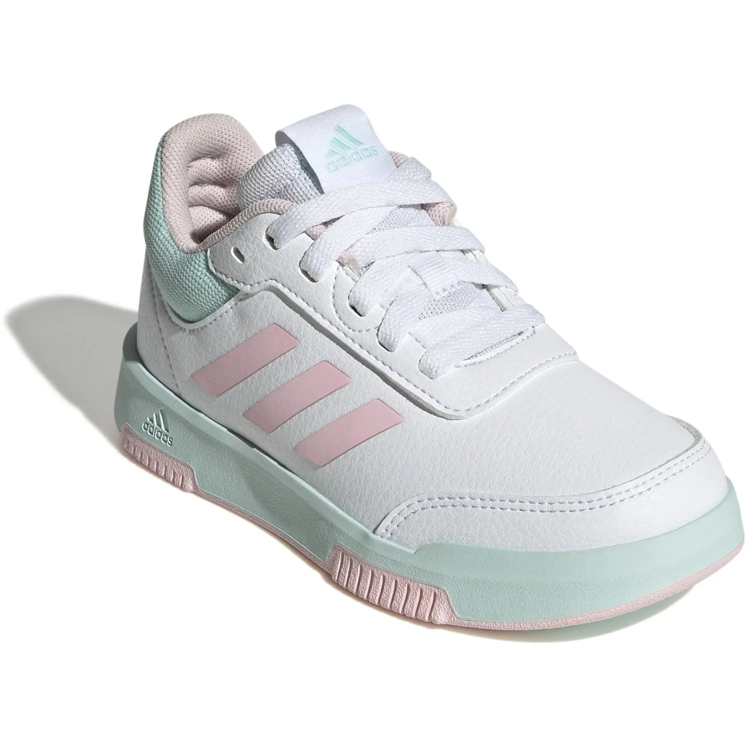 adidas Originals Ftwr White/Clear Pink/Semi Flash Aqua Tensaur Sport 2.0 K Sneakers Quick Adaptation Energy Return Cushioning