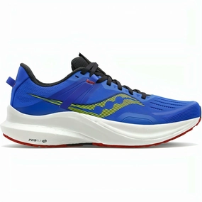 brand - name running option Impact Diffusion Technology Saucony Tempus Mens Running Shoes - Blue