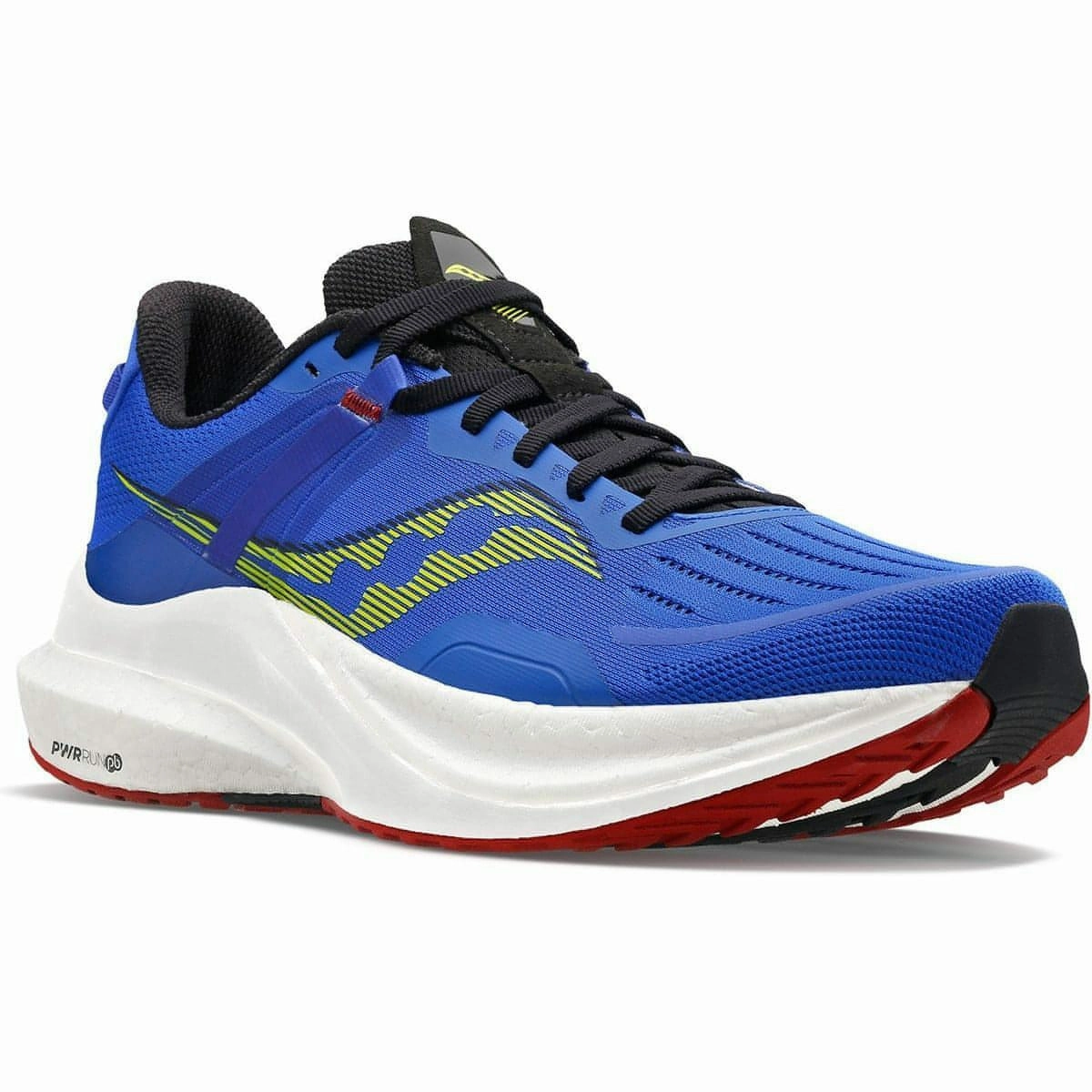 Saucony Tempus Mens Running Shoes - Blue Ventilated Heel Counter half - size available shoes