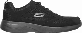 Skechers Dynamight 2.0 Mens Training Shoes - Black Airflow channels Elastic Collar
