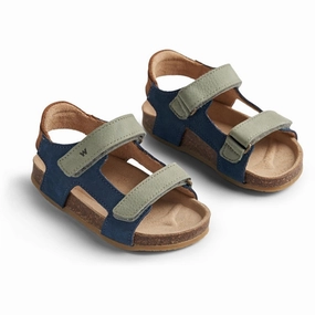 Wheat Sandal Cork Open Toe Corey Blue Easy To Slip