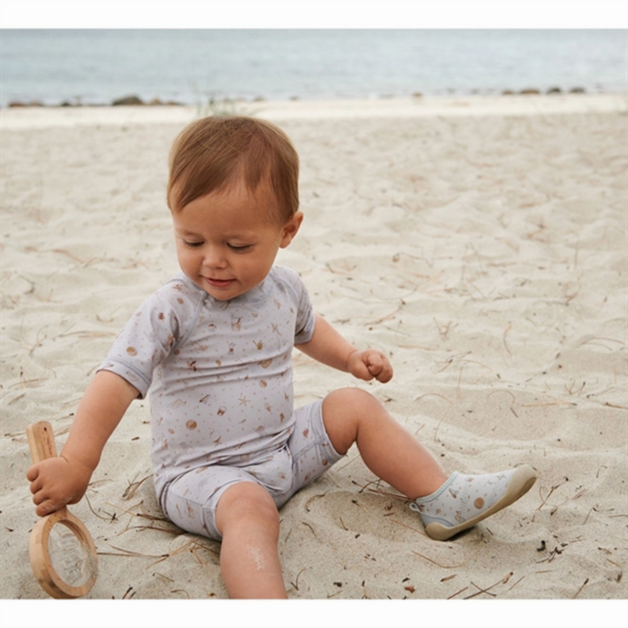 Wheat Swim Shoe Shawn Beach Life Durable Fit Shell Tone