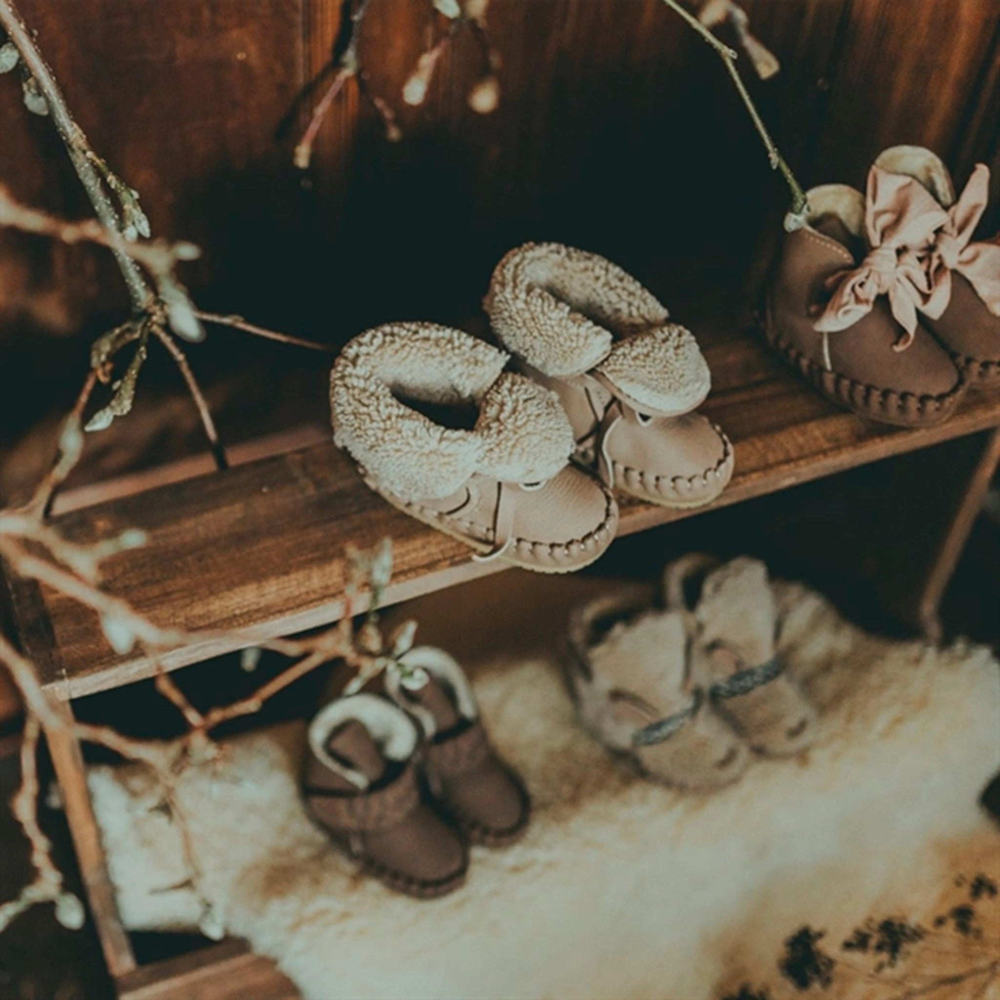 Donsje Baby Jaya Lining Truffle Nubuck Comfort Enhancement Casual Comfort Slides