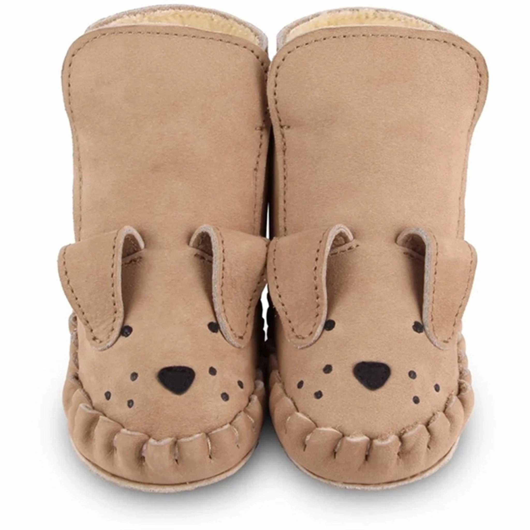 All-Day Slides Donsje Baby Kapi Classic Lining Dog Truffle Nubuck
