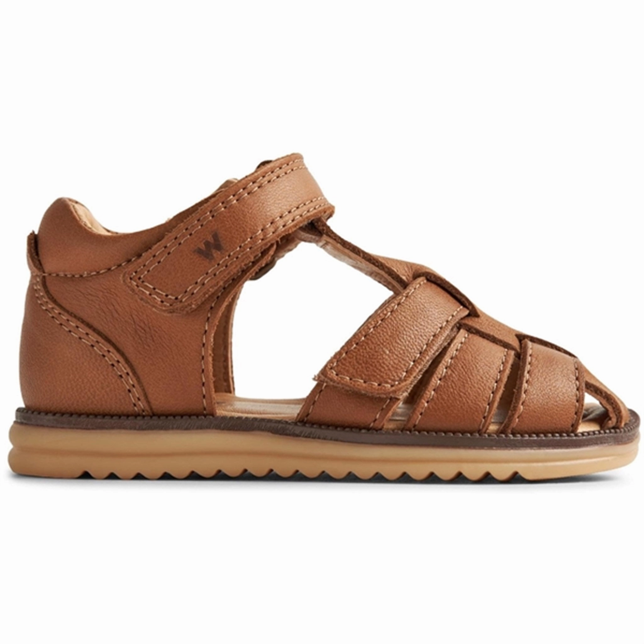 Breath Mesh Wheat Sandal Closed Toe Sky Cognac