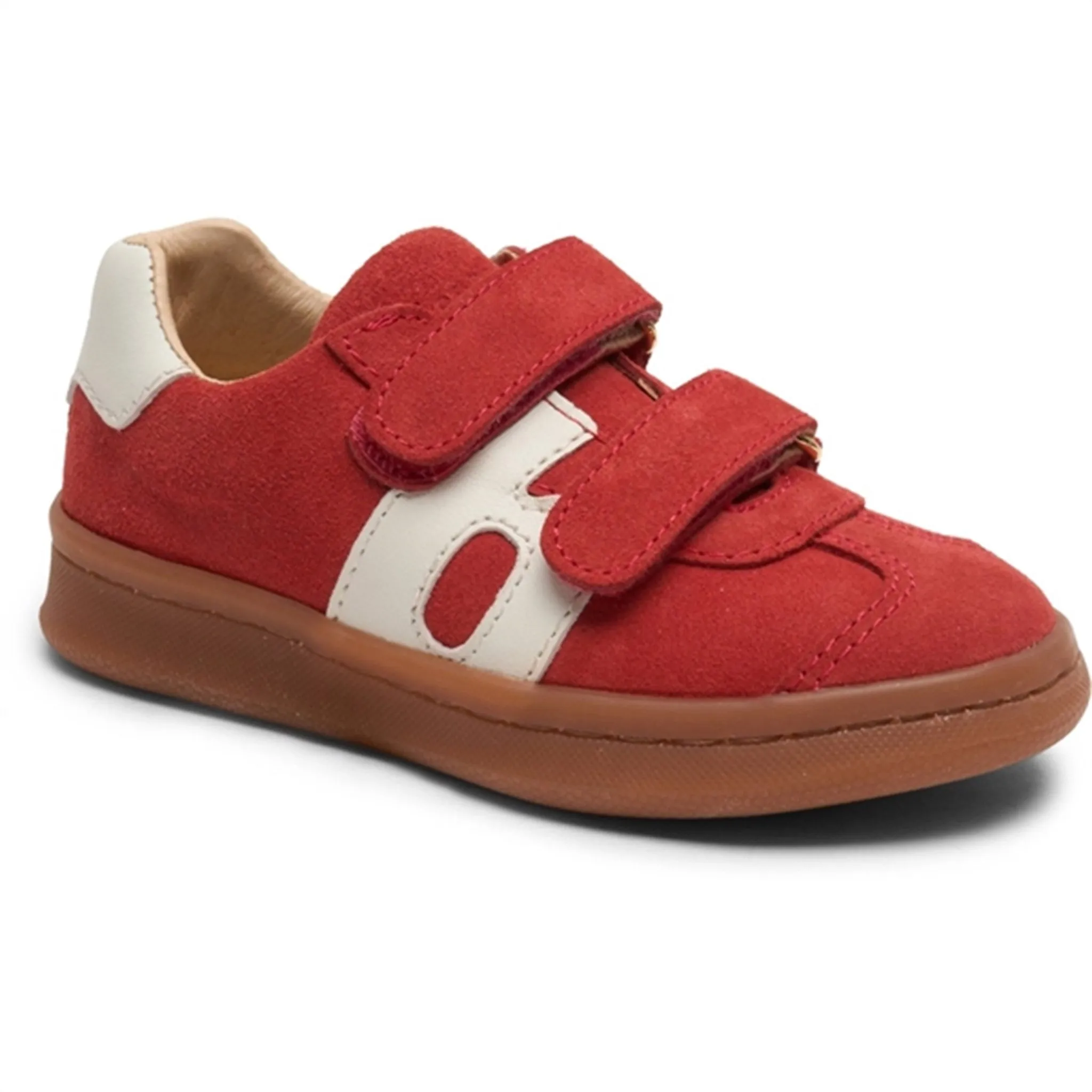 Breathable Knit Uppers Soft Entry Bisgaard Bay V Velcro Sneakers Red