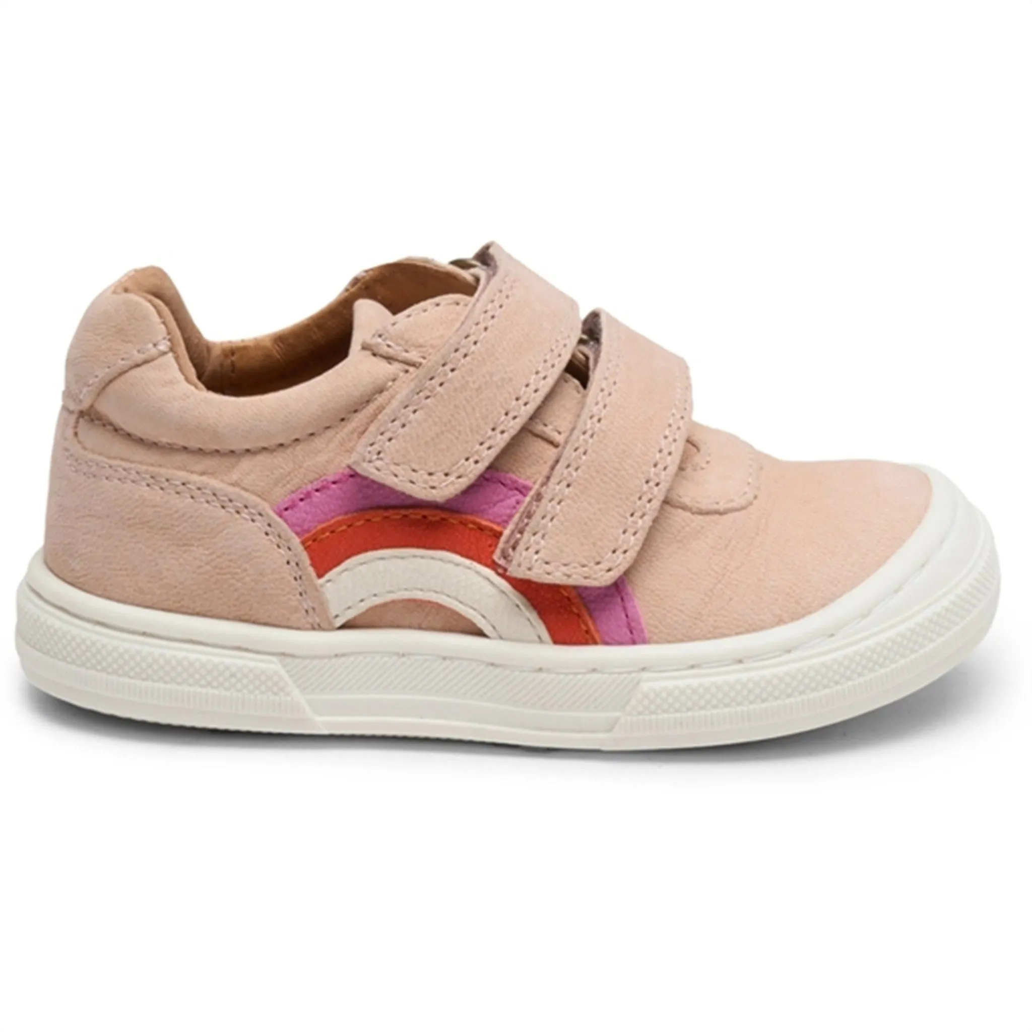 Running Track Bisgaard Rainbow Low Velcro Shoe Nude