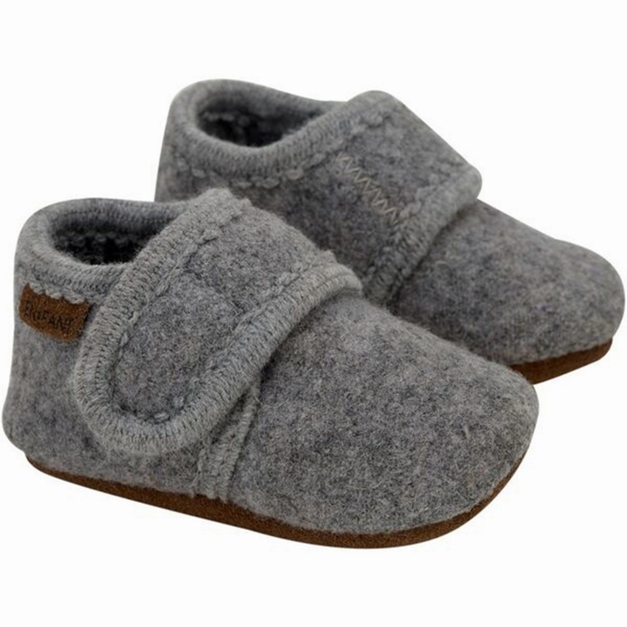 Shock absorption system En Fant Baby Wool Slippers Grey Melange