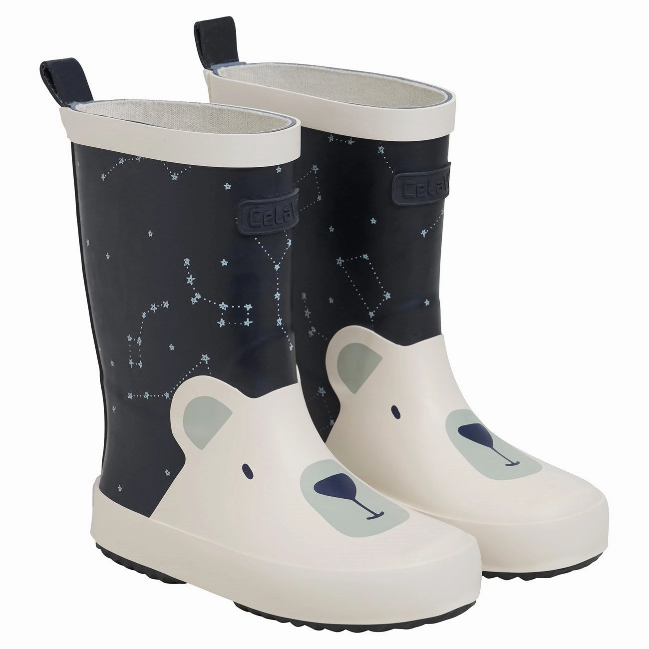 Minimal Silhouette CeLaVi Navy Wellington Boots - Bear
