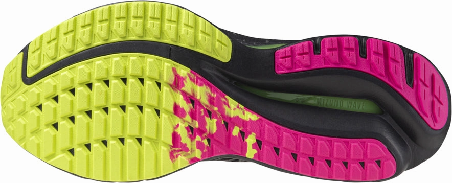 lugged outsole running shoes Mizuno Wave Inspire 20 Running Shoes - Black