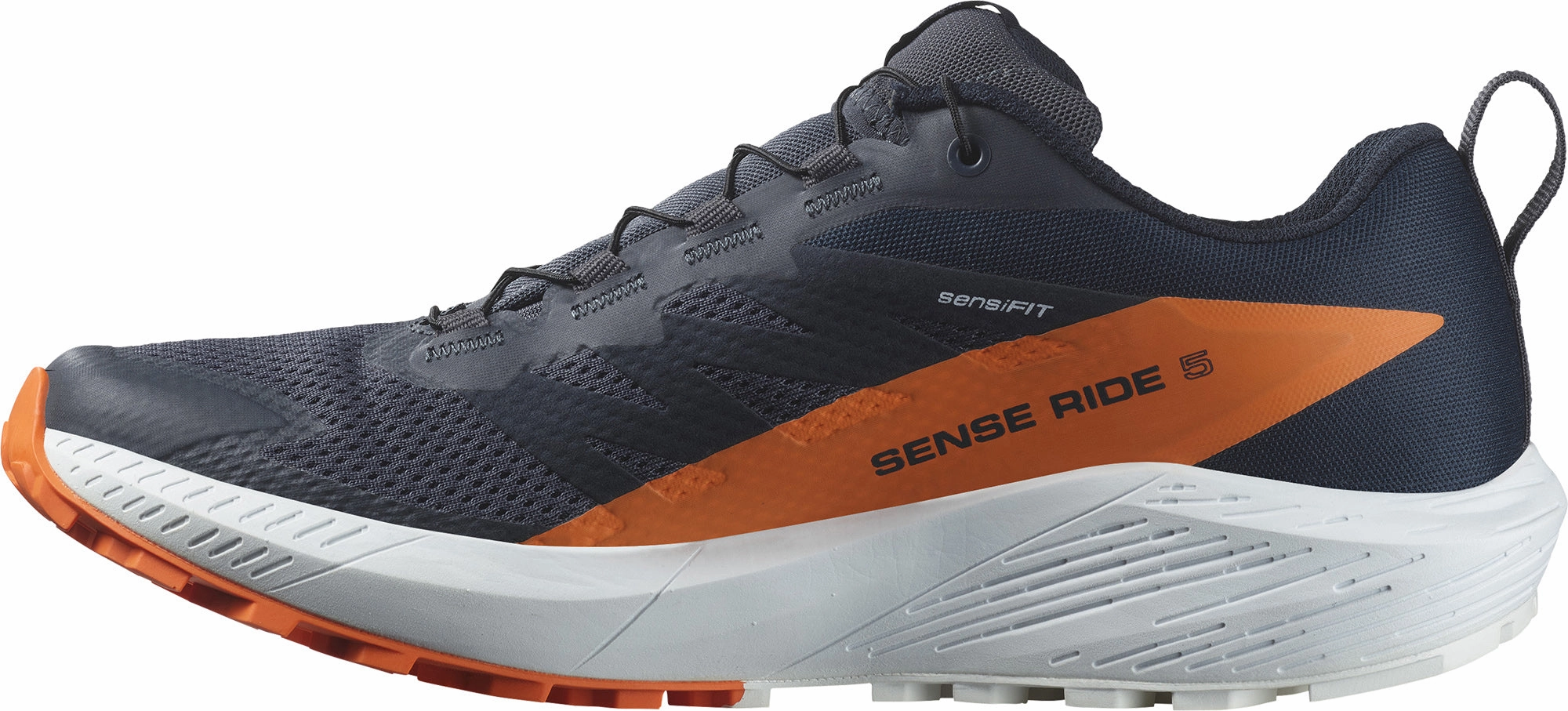 Salomon Sense Ride 5 GORE-TEX Mens Trail Running Shoes - Grey tear - resistant Monolithic Design