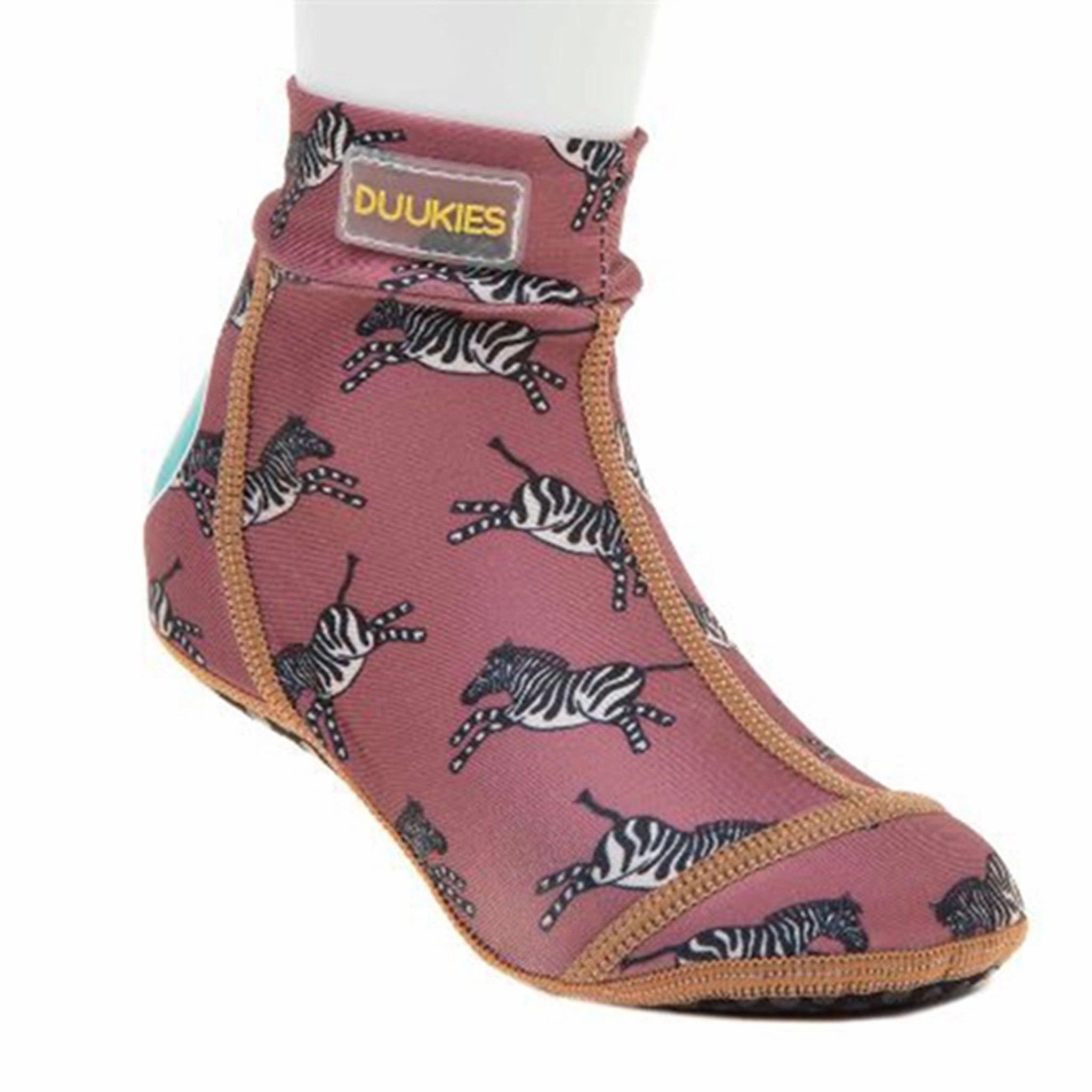 Duukies Beachsocks Zebra Raspberry Coral Hue Durable Footwear