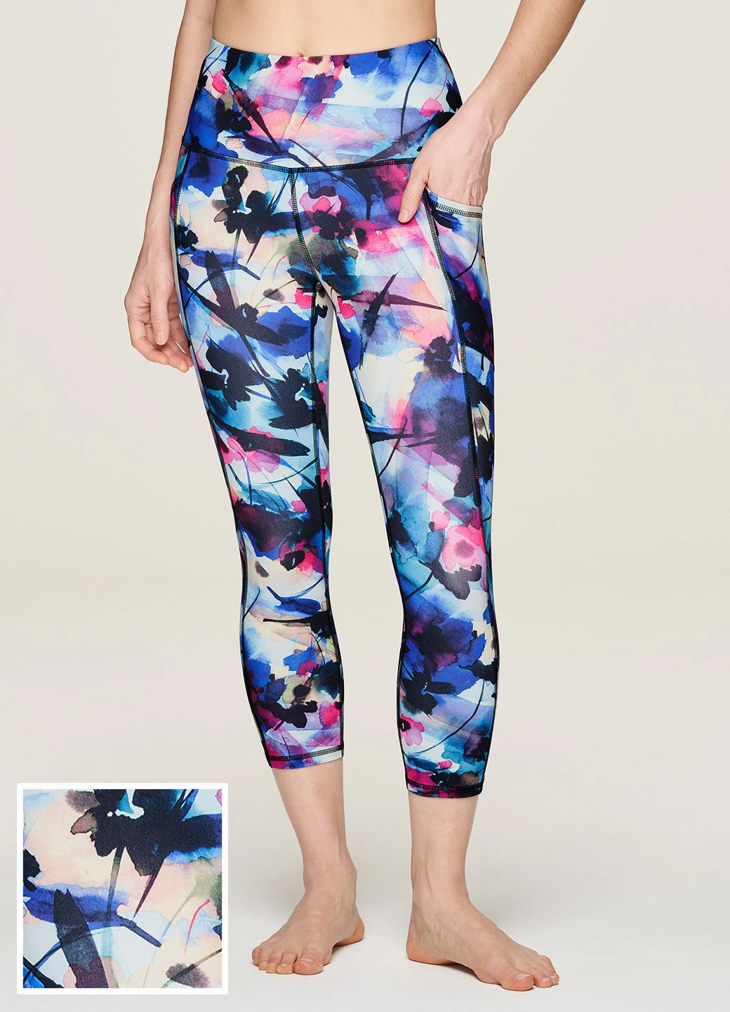Floral Fun Super Soft Capri Exclusive Printed