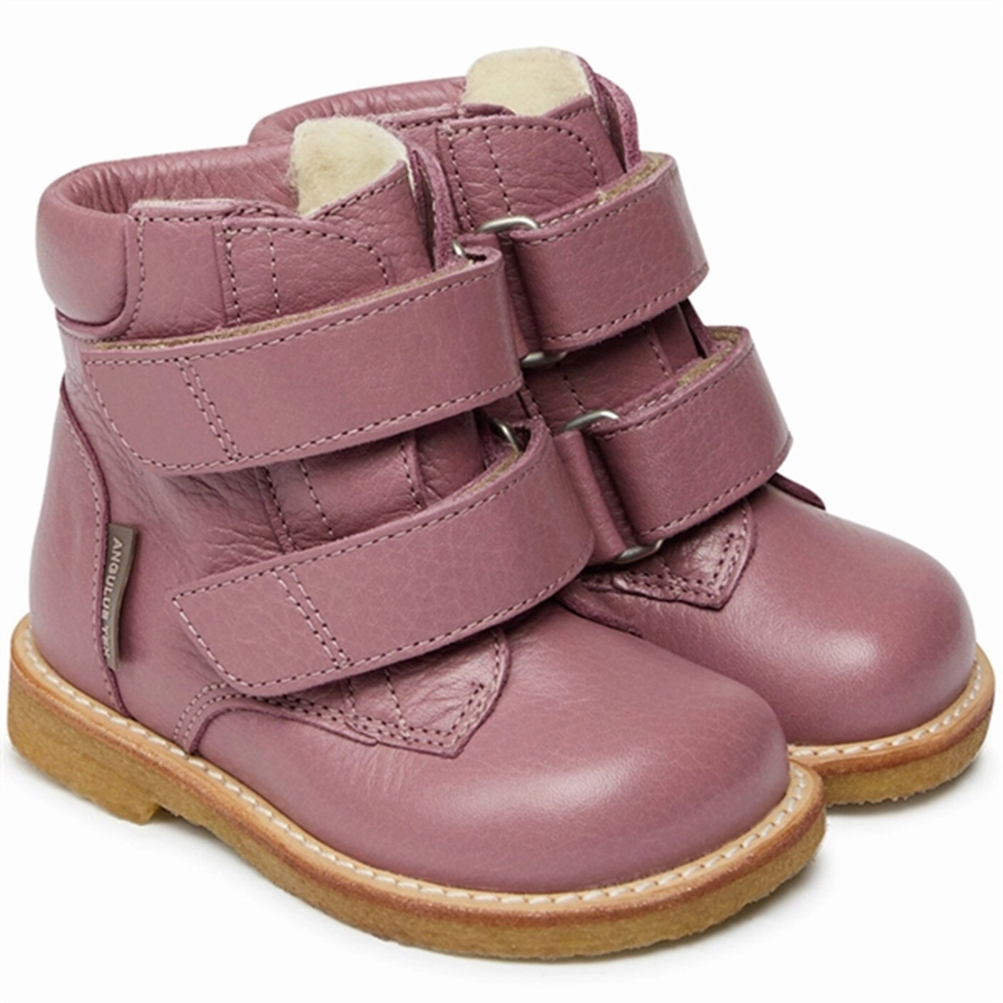 Low Profile Midsole Reflective Safety Details Angulus Beginner Tex-Boots w Velcro Light Plum