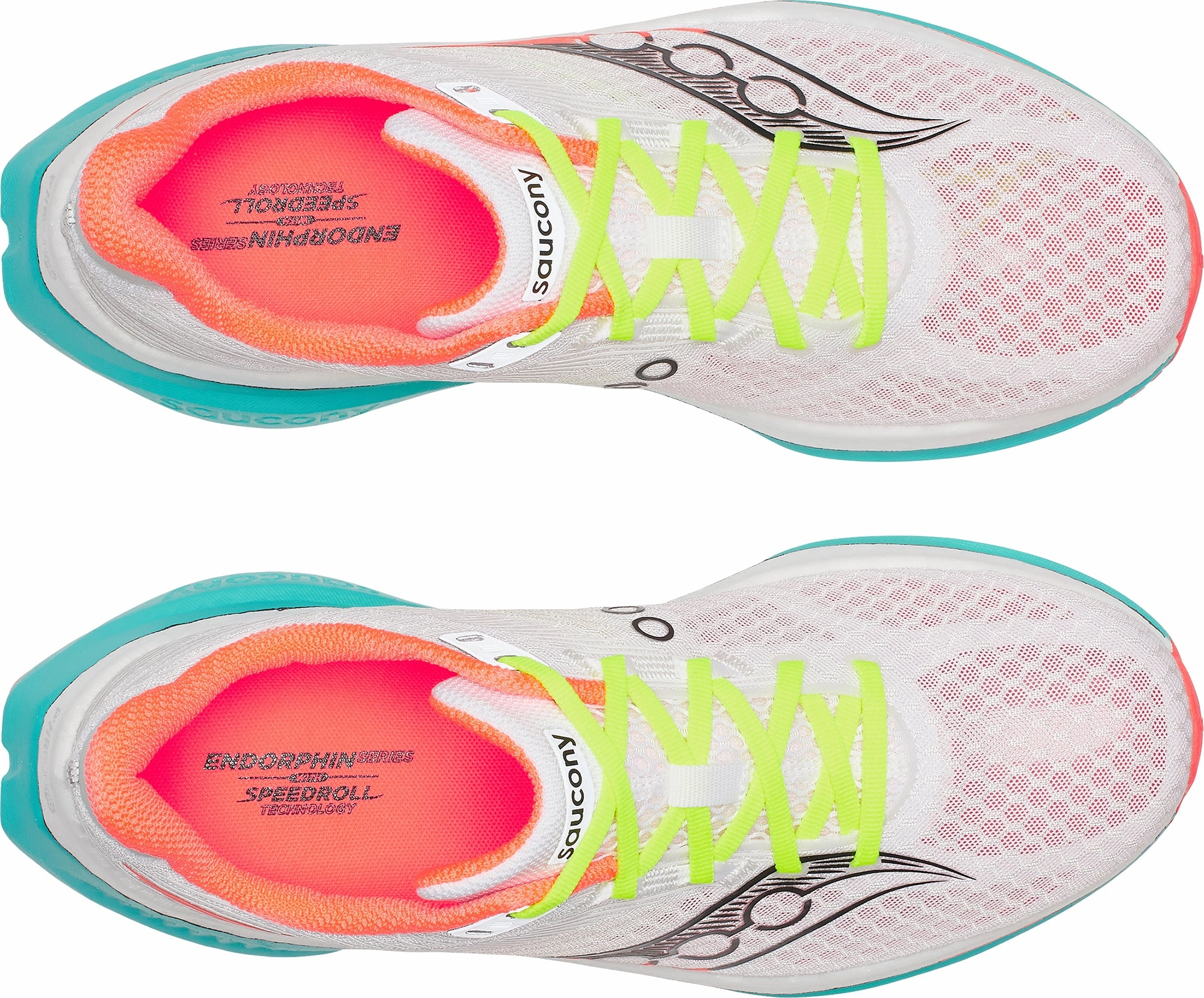 removable - insole SoftInterior Saucony Endorphin Speed 5 Mens Running Shoes - White