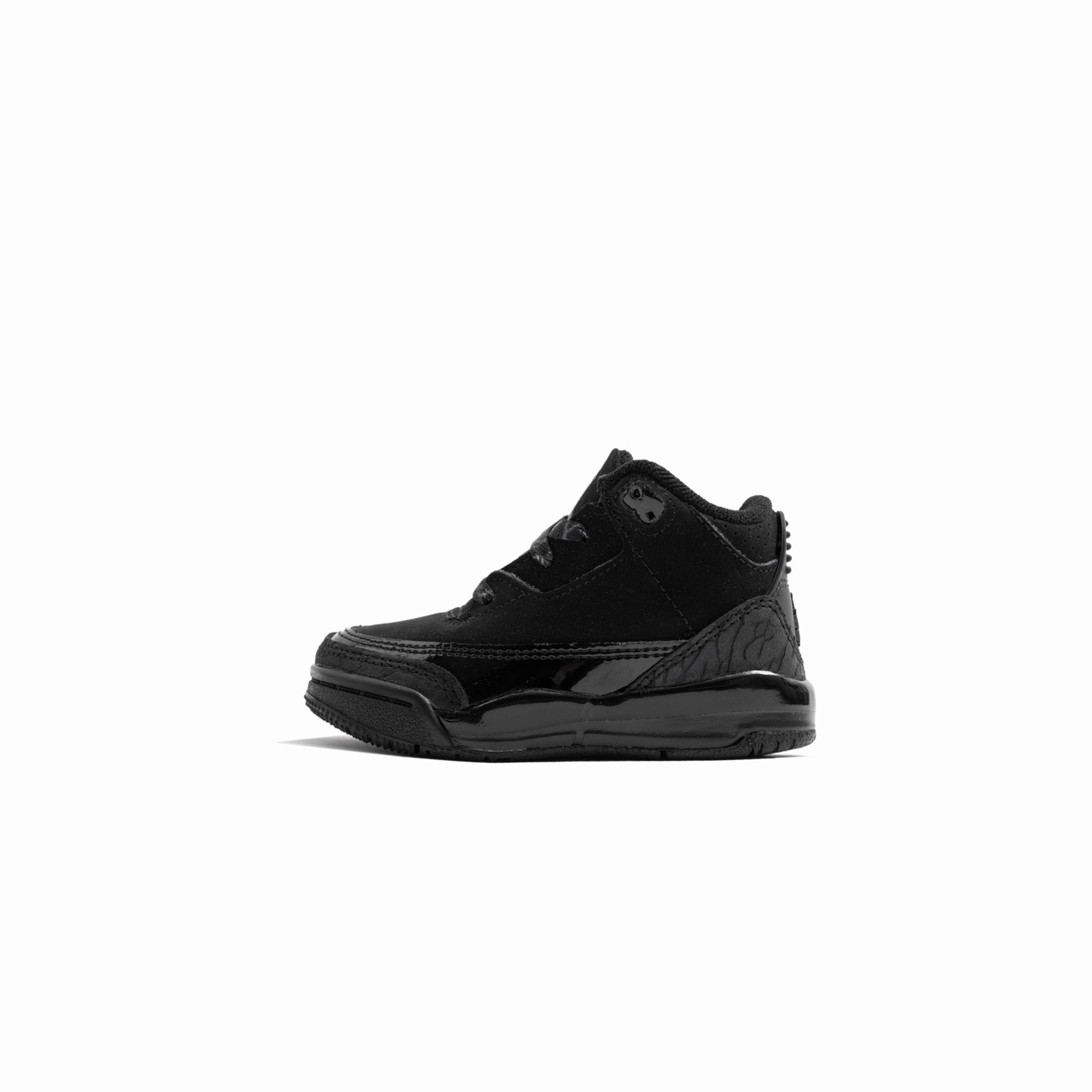Air Jordan 3 Infants Retro "Black Cat' Shoes Quick Drying Inner Liner
