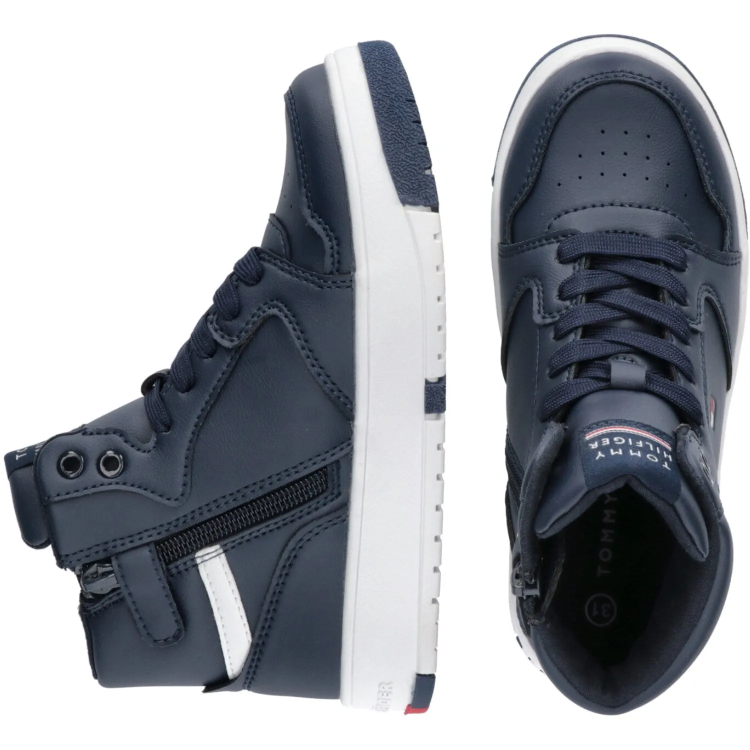 Outdoor shoes Tommy Hilfiger Blue Mid Cutlace-Up Sneaker