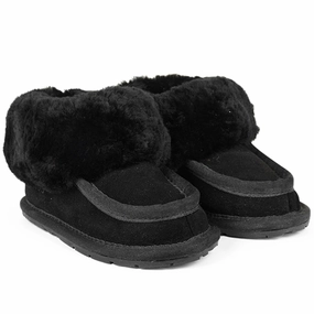Modern Features Stretchable Upper Angulus Lamb Wool Indoor Shoes Black