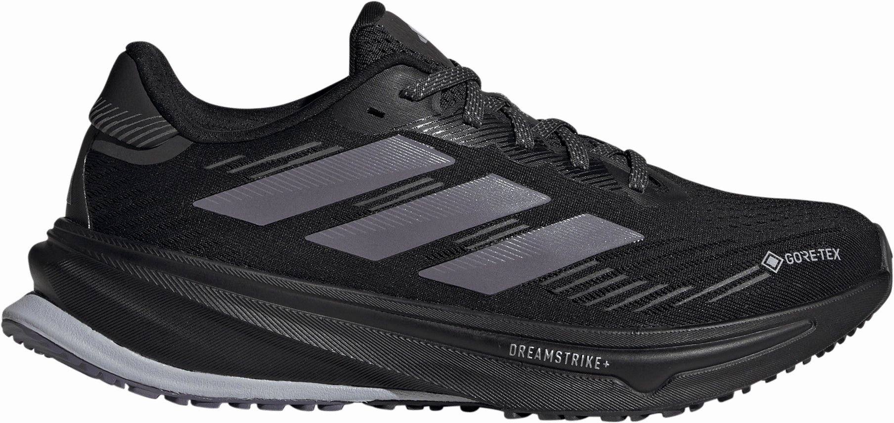 adidas Supernova Rise GORE-TEX Womens Running Shoes - Black running in a crater area shoes Eco friendly materials