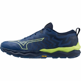 Shock Absorption Core Mizuno Wave Daichi 8 Mens Trail Running Shoes - Blue
