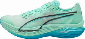 Puma Deviate Nitro Elite 3 Womens Running Shoes - Green running in triathlons shoes