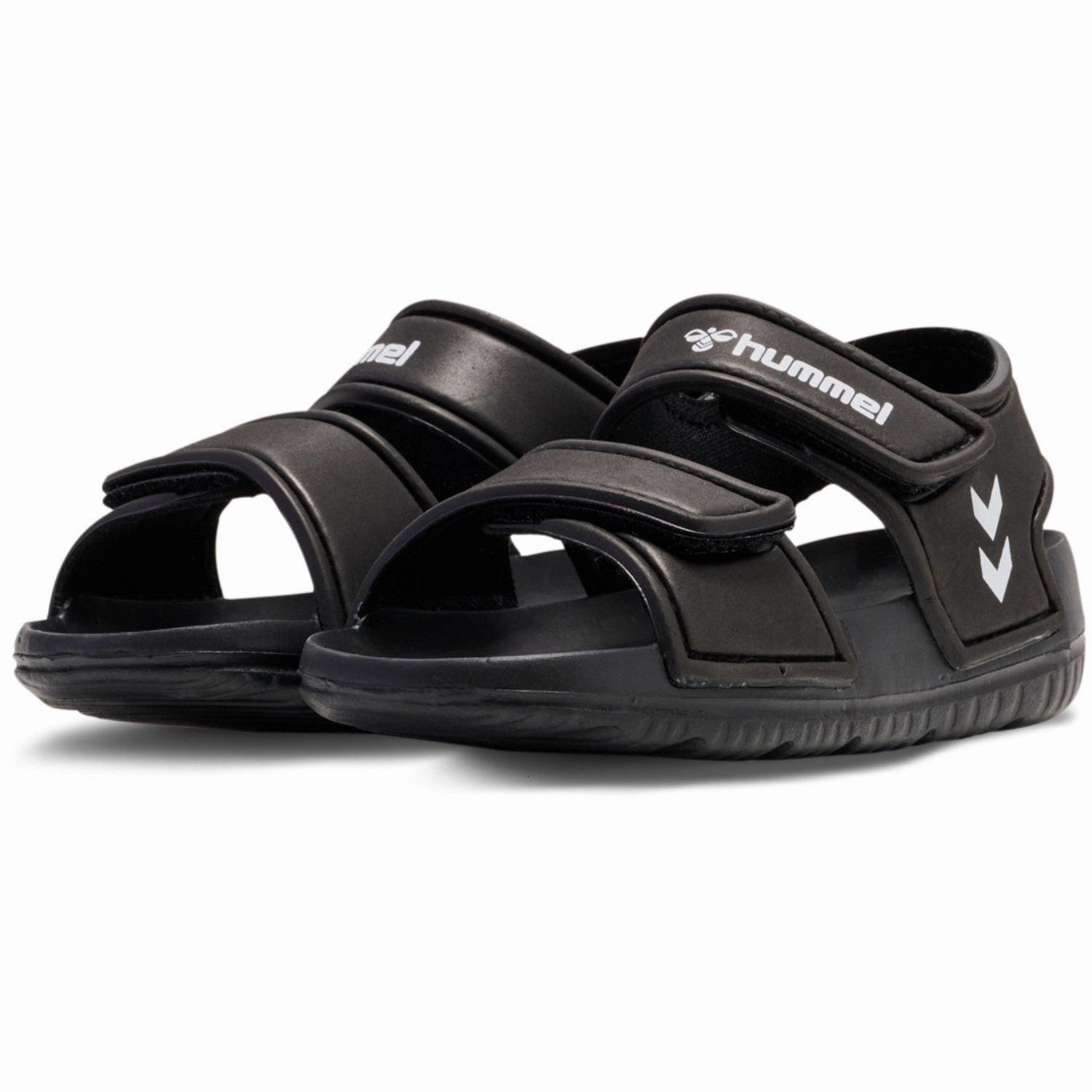Hummel Black/Black Playa Jr Sandal Cozy Step