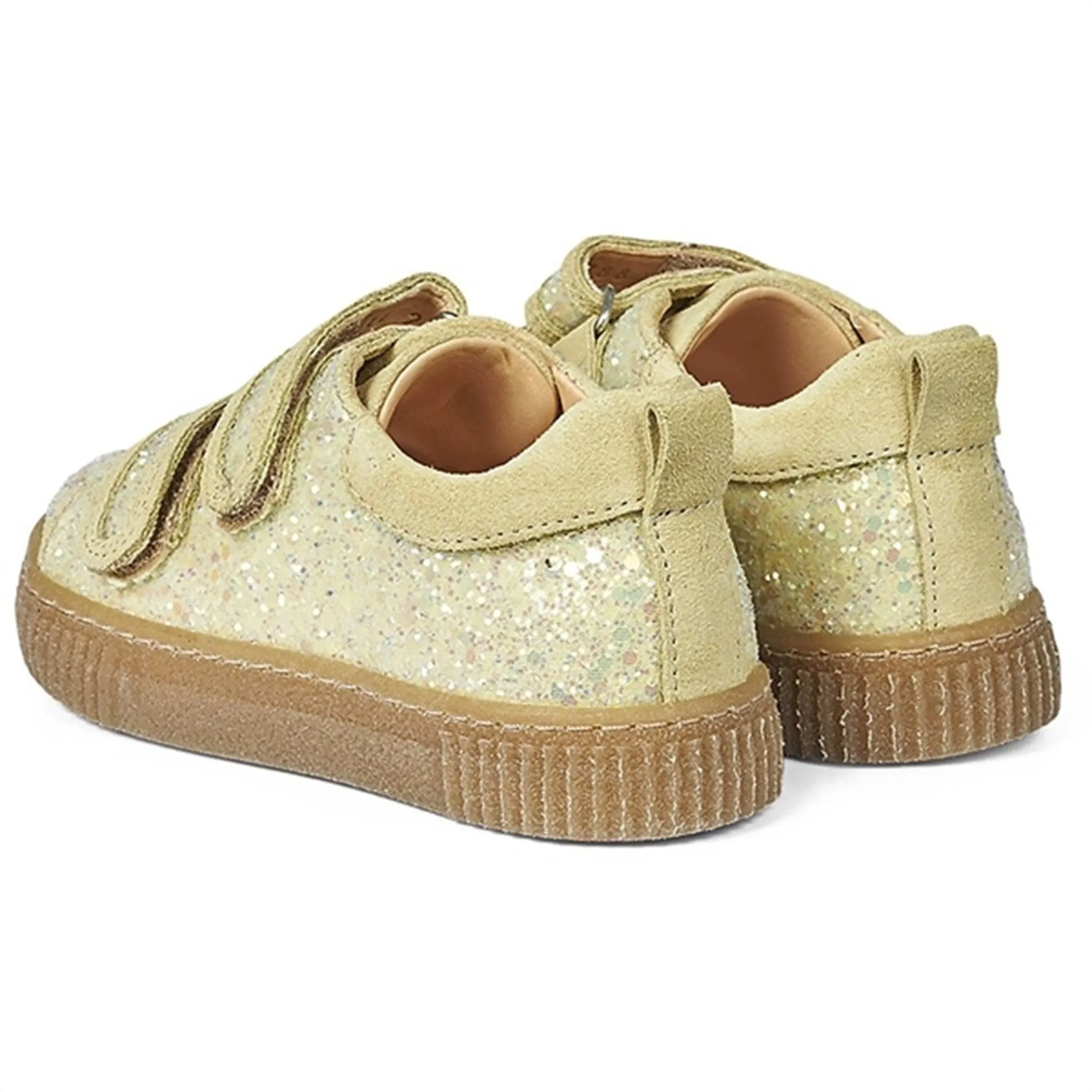 Angulus Glitter Sneaker M. Velcrolukning Lys Gul Glitter/Lys Gul Stable Activity Flow Structure