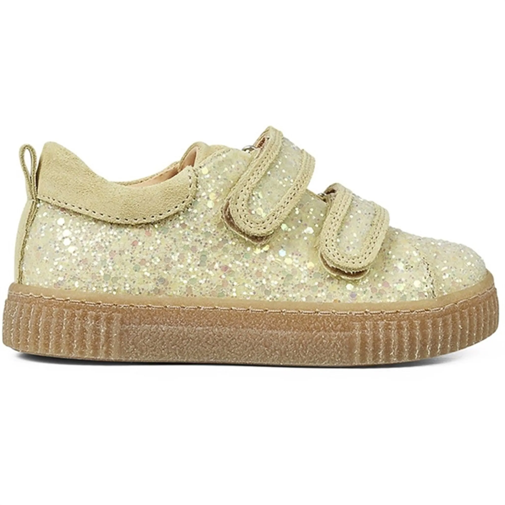 Angulus Glitter Sneaker M. Velcrolukning Lys Gul Glitter/Lys Gul Classic sneakers Traction Control