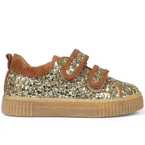 Angulus Sneakers w Velcro Champagne Glitter/Cognac Long   Lasting Quality
