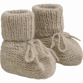 Huttelihut Camel Melange Footies Alpaca Wool Knit Hygienic Footwear Material