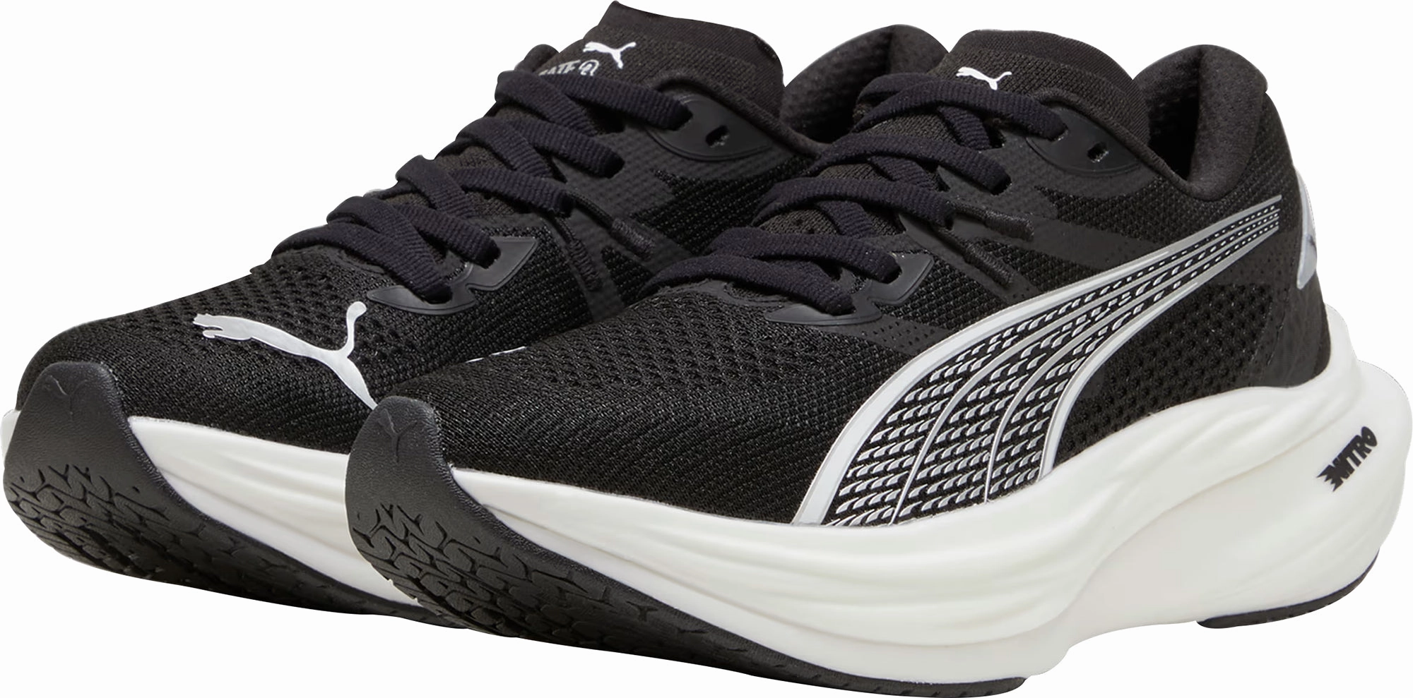 teenagers Puma Deviate Nitro 3 Womens Running Shoes - Black