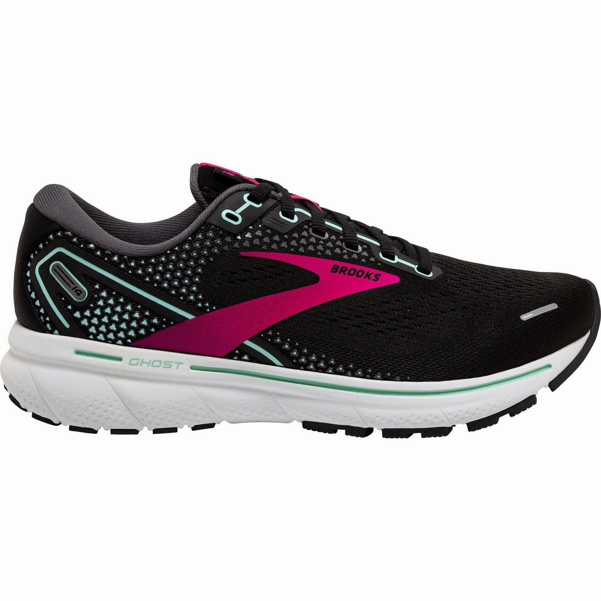 Brooks Ghost 14 Womens Running Shoes - Black running shoes for senior men multi - terrain shoes