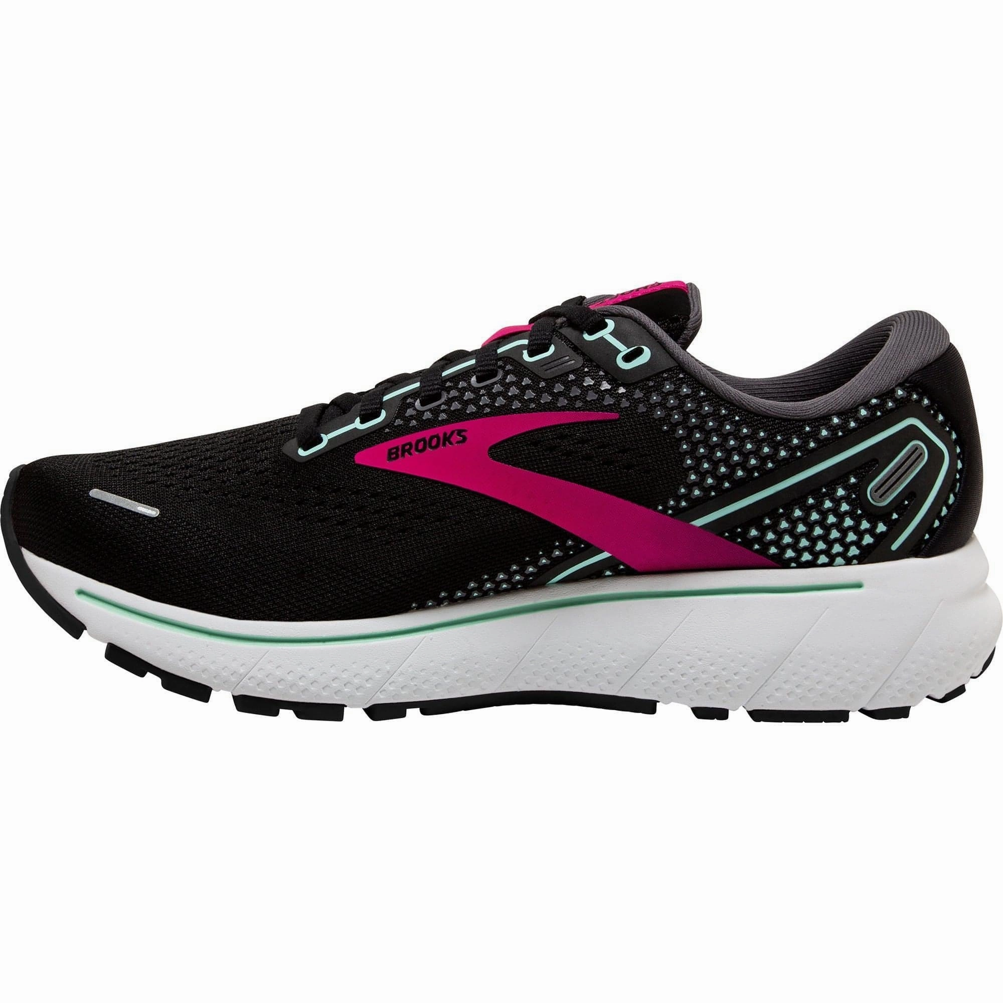 Brooks Ghost 14 Womens Running Shoes - Black LowTop carbon fiber plate