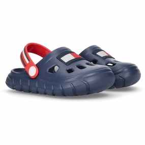 Tommy Hilfiger Comfy Sandal Blue/Red Indoor Use Daylong Comfort Footwear