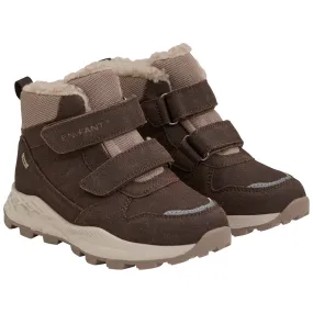 En Fant Chocolate Brown Sneakers TEX Mid-High Soft Flex Smooth Siding
