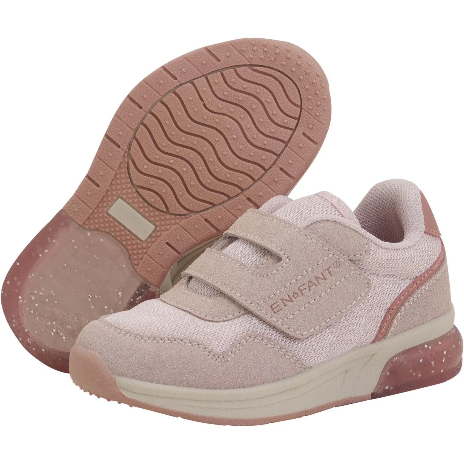 En Fant Sepia Rose Sneakers Velcro w. Light Quick Travel All Seasons