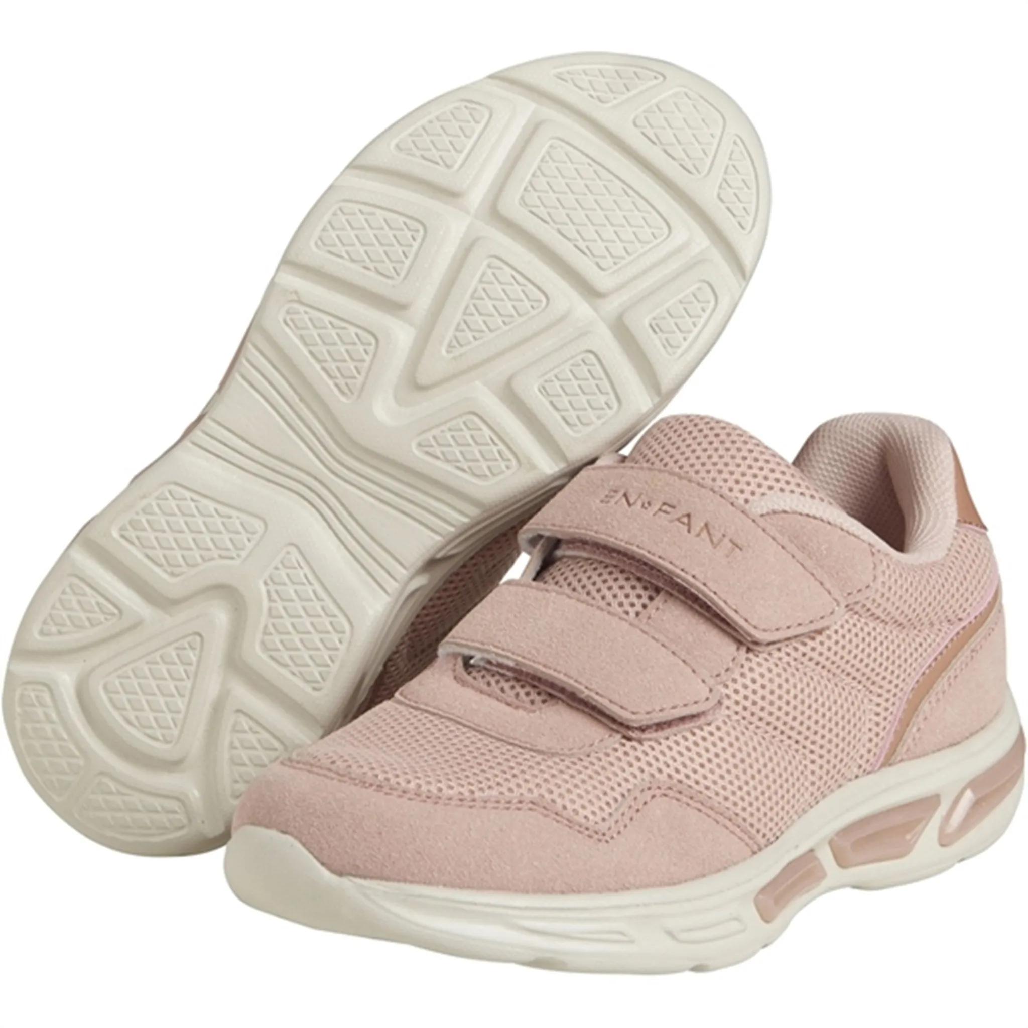 En Fant Sneakers Velcro with Light Misty Rose Rugged Traction