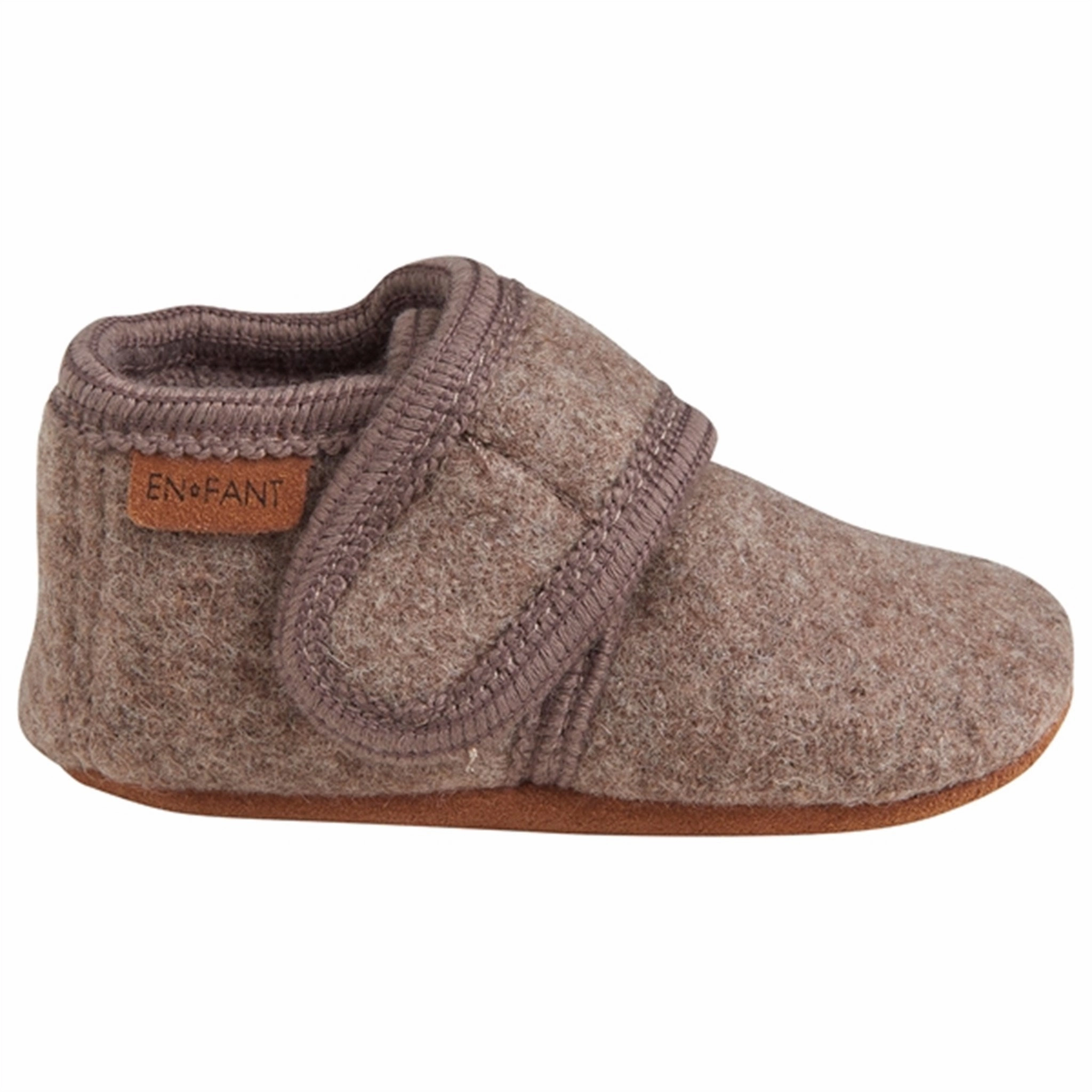 Anti Fading Strong En Fant Baby Wool Slippers Walnut