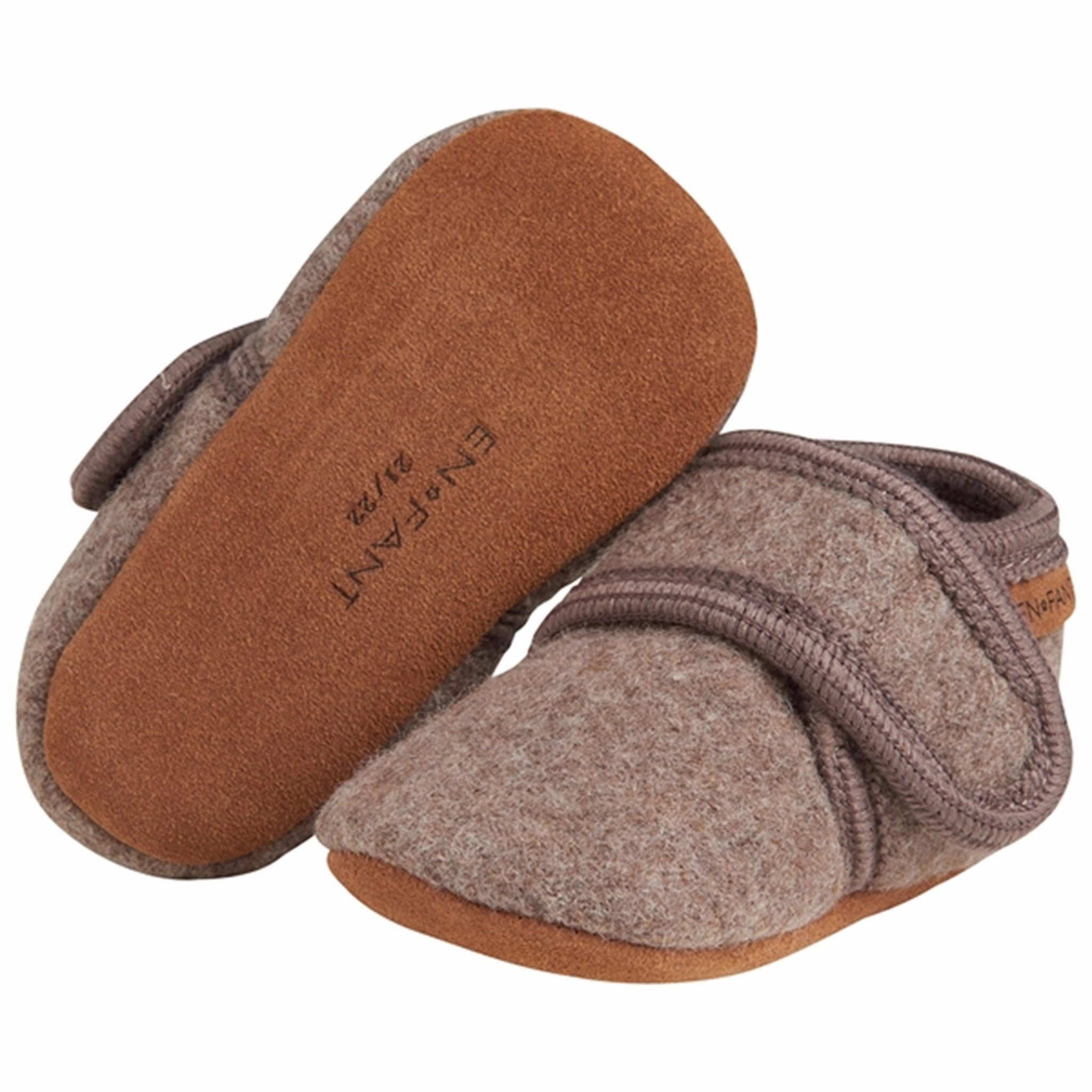En Fant Baby Wool Slippers Walnut All Purpose