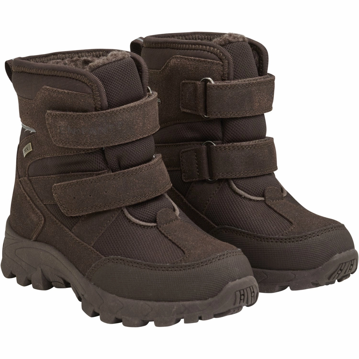 En Fant Chocolate Brown Boots Velcro Tex Seamless Comfort Work Commute