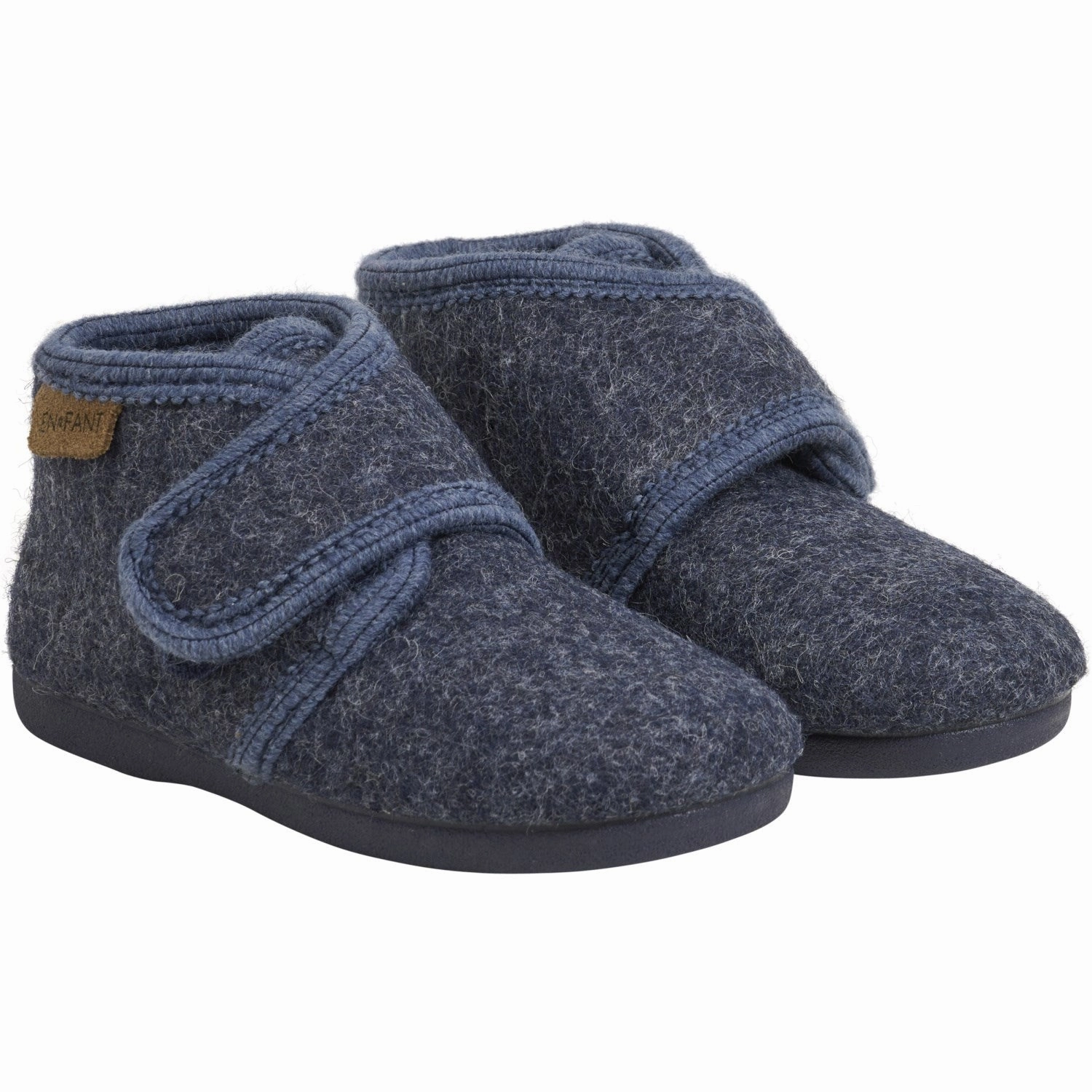 Everyday Slide Thermal Regulation Layer En Fant Navy Melange Slippers Wool Velcro