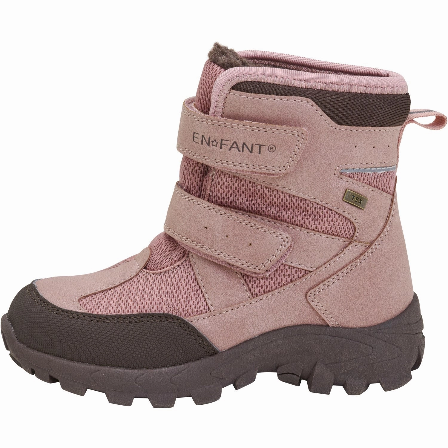 Comfortable bend Anti Odor Urban Commute En Fant Nostalgia Rose Boots Velcro Tex