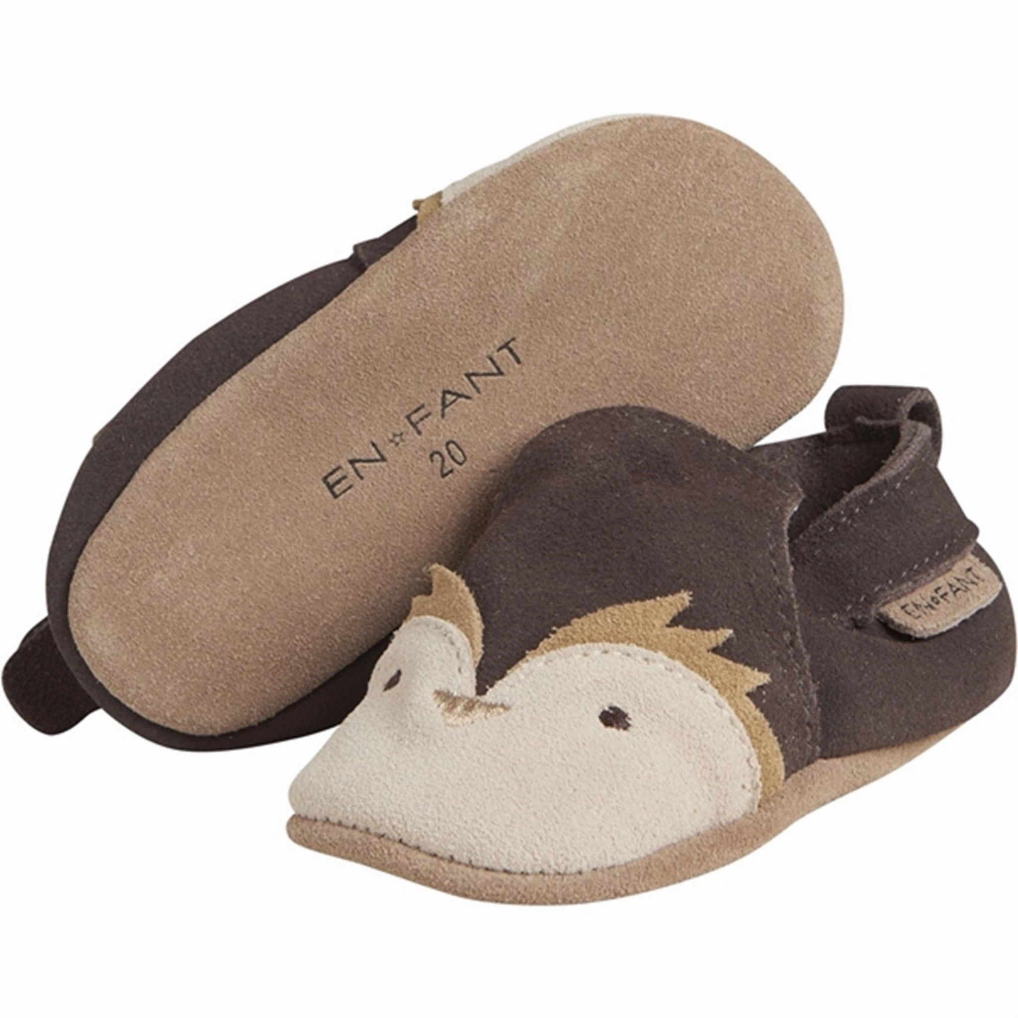 medium fit En Fant Slippers Ruskind Coffee Bean